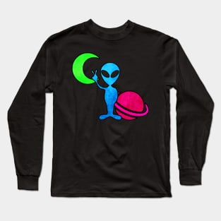 Alien in Space Long Sleeve T-Shirt